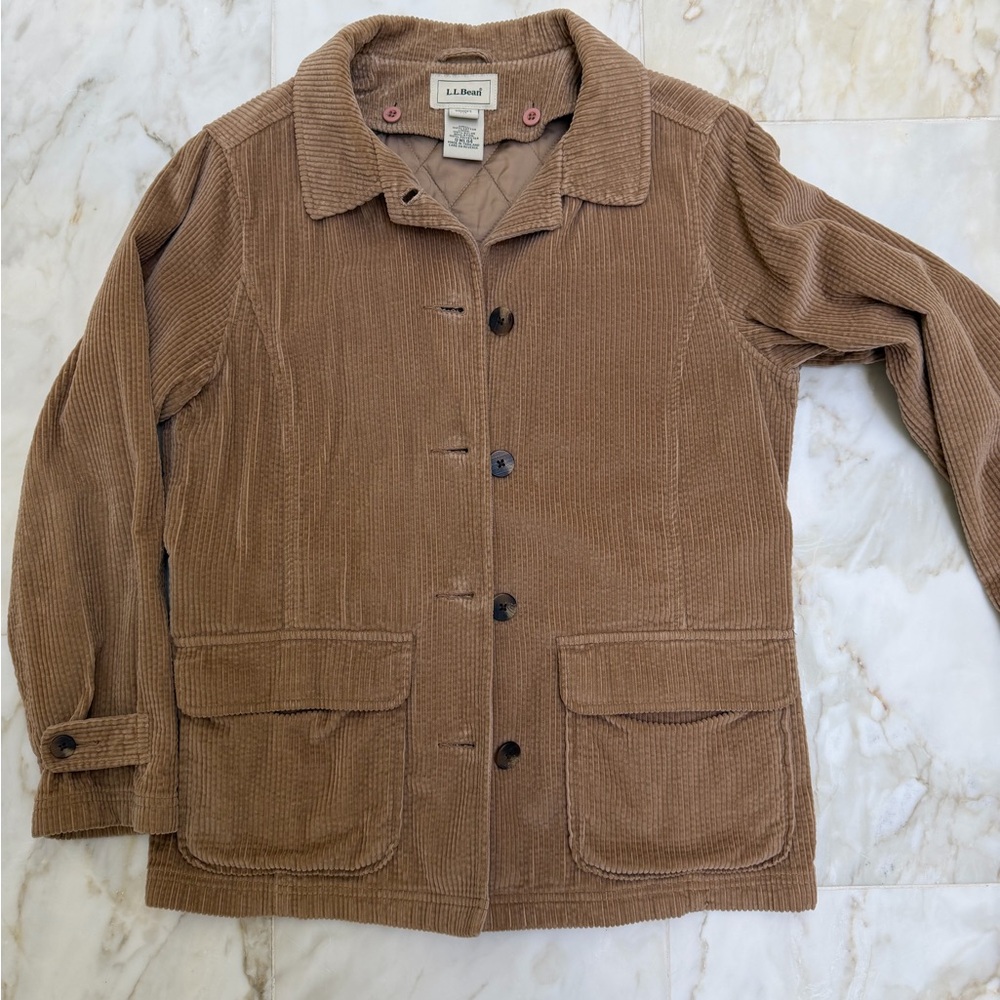 Vintage LL Bean Corduroy Quilt Lined Chore Jacket